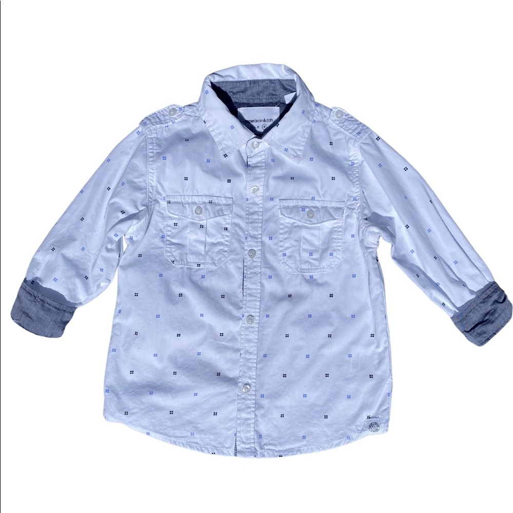 Toddler boys button down shirt by Paper Denim and Cloth
